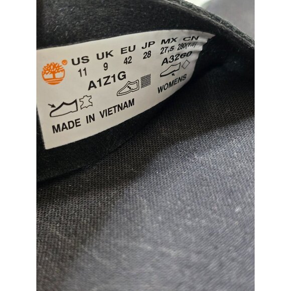 Timberland Womens Black Leather Espadrille Platform Sandals Size 11 Adjustable - Picture 3 of 13